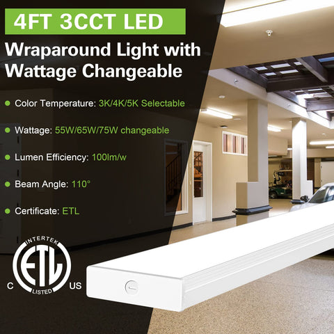 Hykolity wraparound light with prismatic lens for even light distribution.