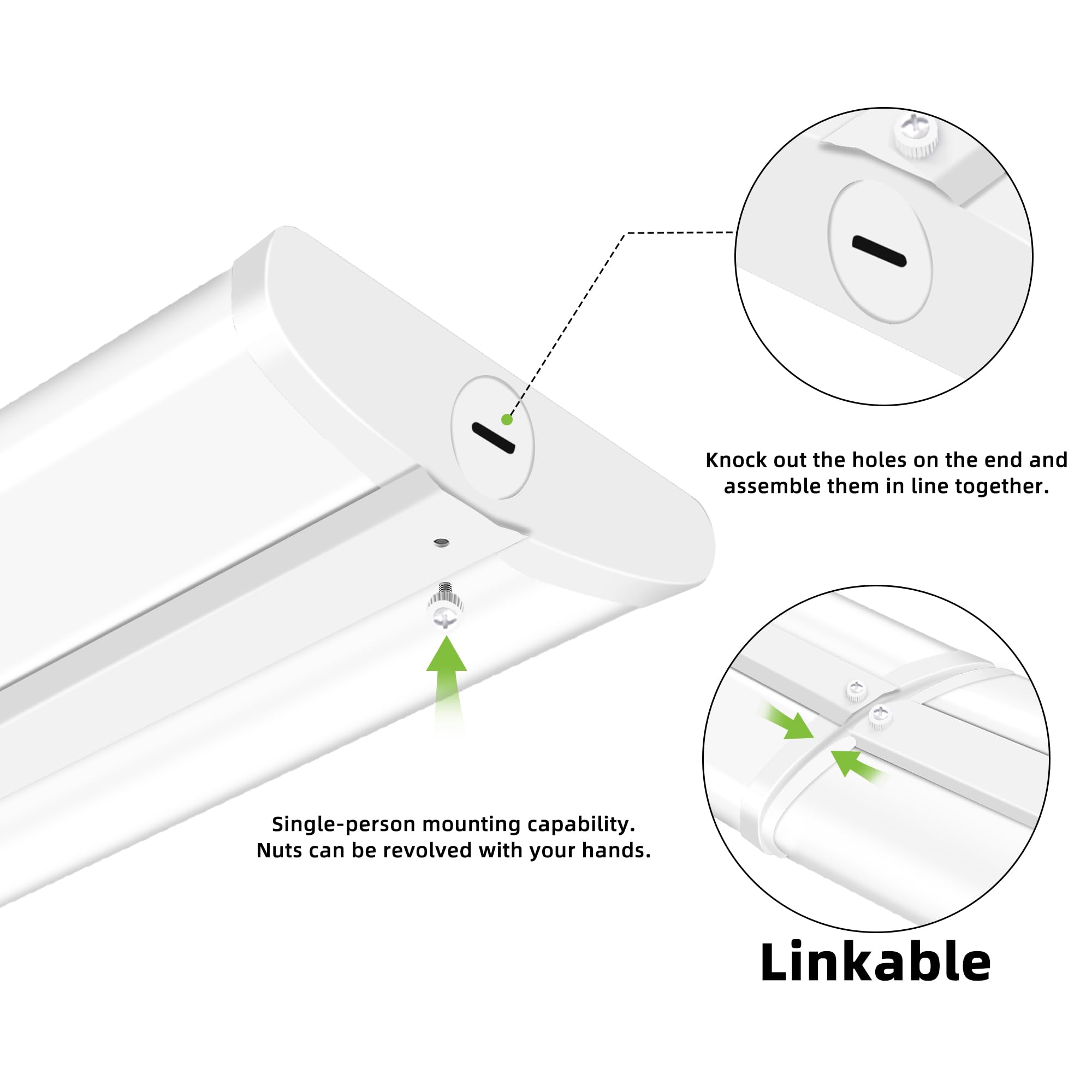 180-degree two-sided light coverage reduces shadows
