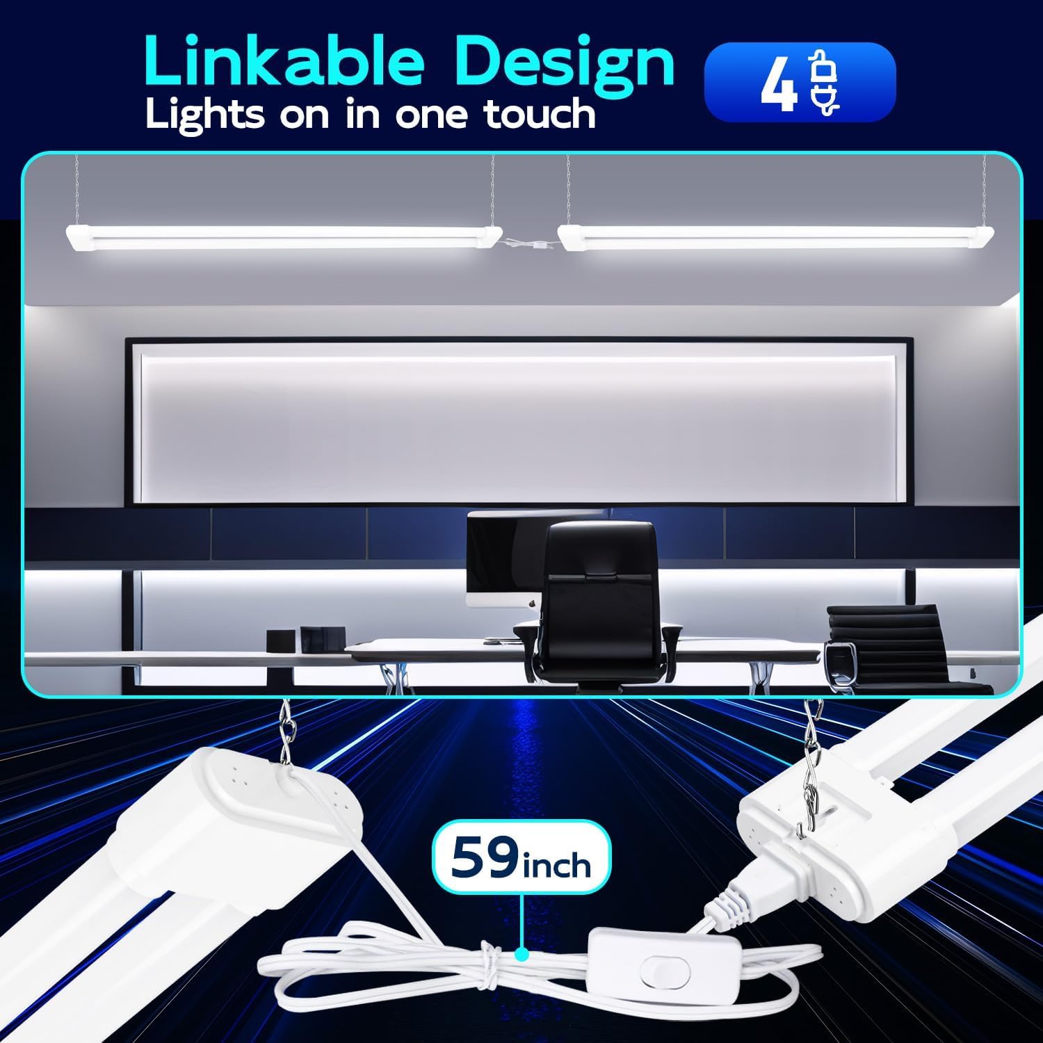 Hykolity 4ft shop light energy savings help reduce electricity use without compromising visibility.