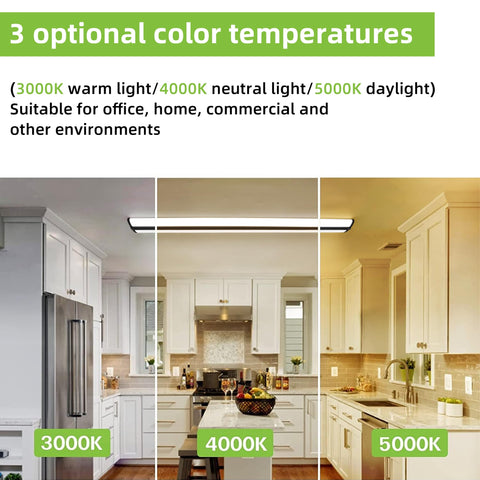 Hykolity 4ft wraparound kitchen installation with flush mount hardware