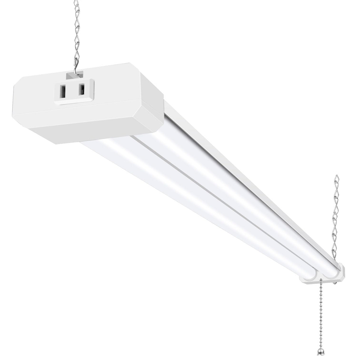 Hykolity 5000K LED Shop Light front view delivers bright daylight illumination for workspaces