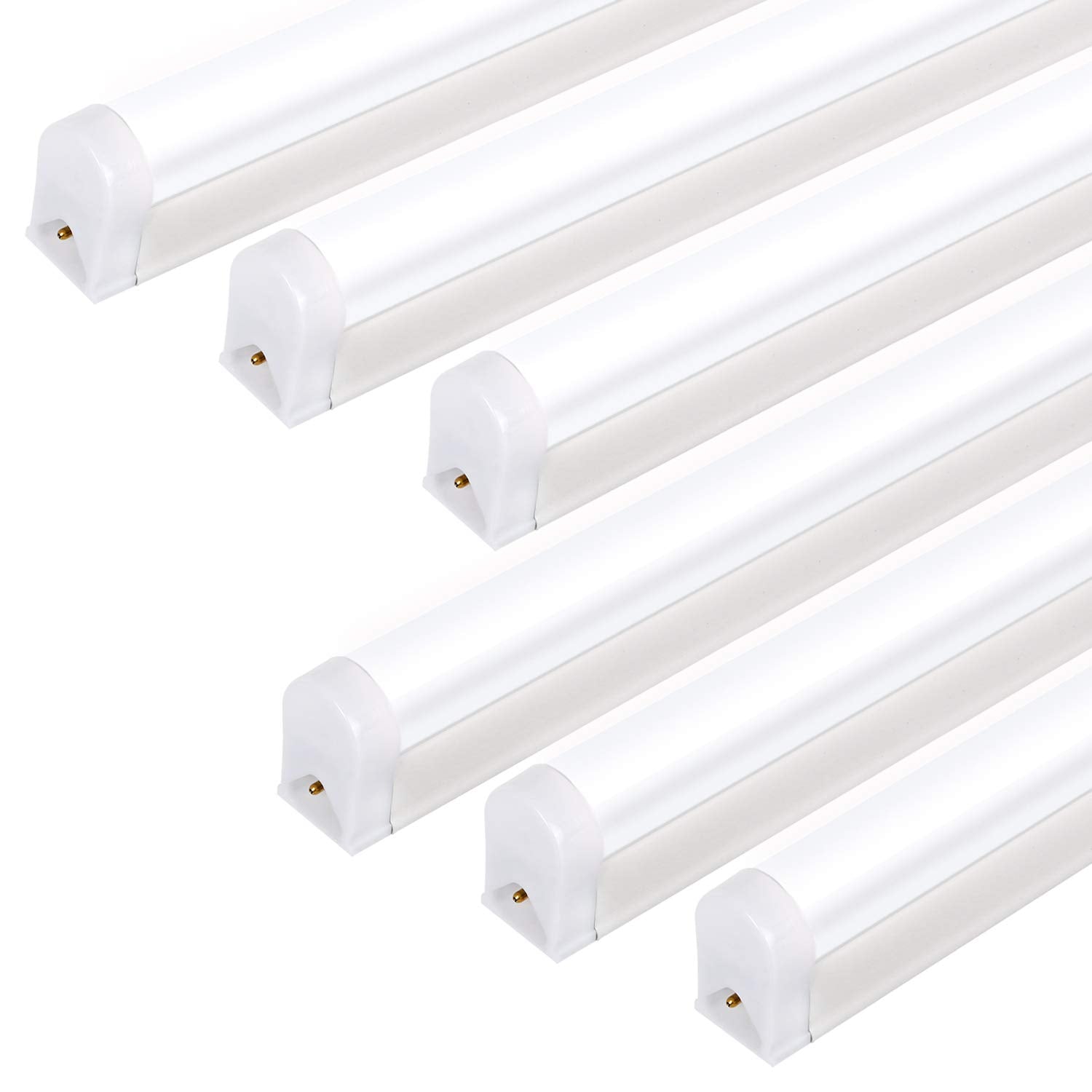 Hykolity 6-pack LED shop light 4ft front view delivers bright, energy-efficient workshop illumination.