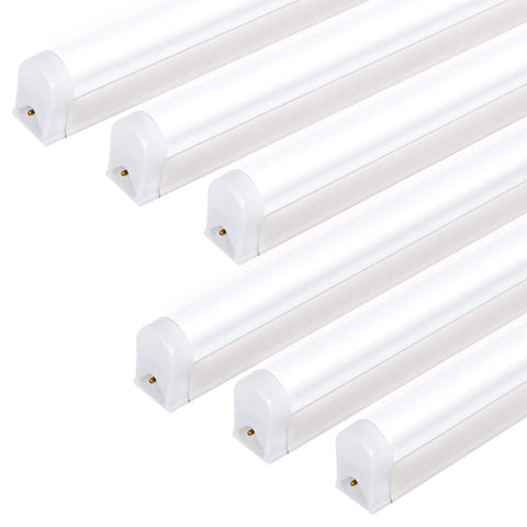 Hykolity 6-pack LED shop light 4ft front view delivers bright, energy-efficient workshop illumination.