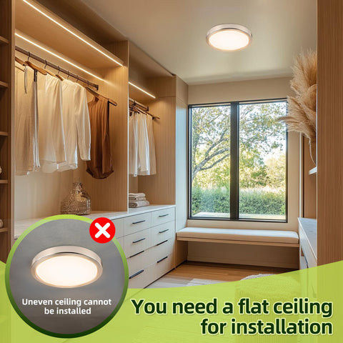 Hykolity brushed nickel finish complements modern interiors.