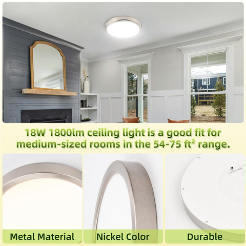 Hykolity flush-mount panel designed for closets and laundry rooms.
