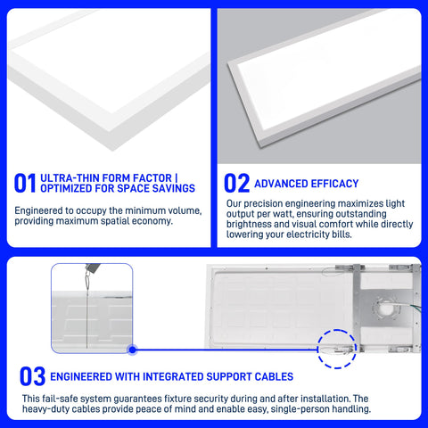 Hykolity dimmable flat panel assembly with easy mounting