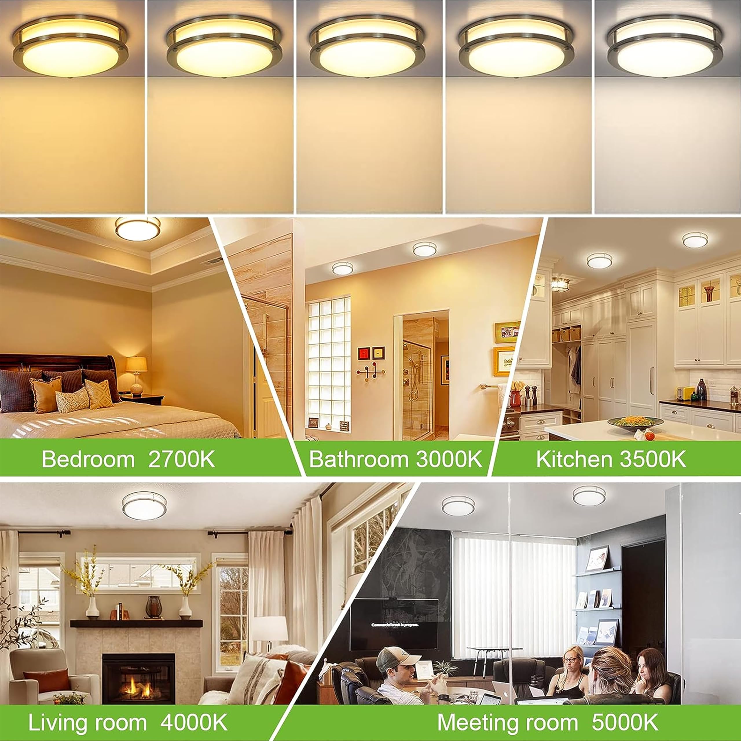Hykolity durable metal frame and white diffuser ensure long-term use.