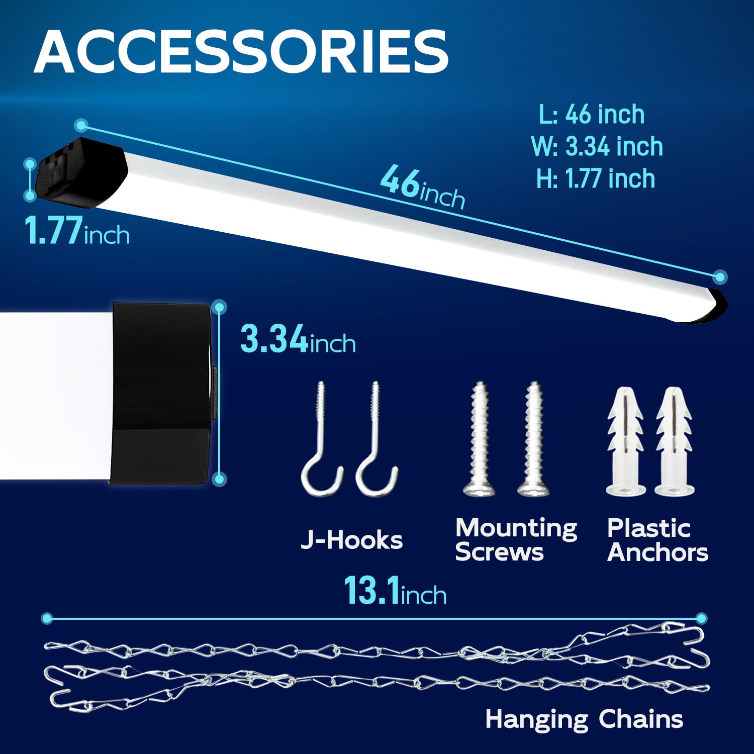 Hykolity ETL-certified LED shop light for safe, reliable use
