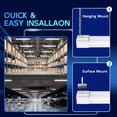 hykolity LED shop light hanging chains offers adjustable positioning.