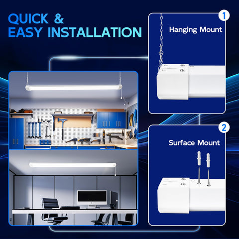 Hykolity linkable shop lights setup for larger areas