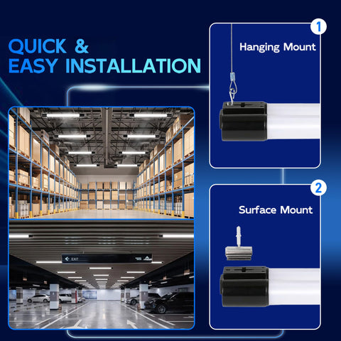 hykolity LED shop light plug-in power cord with switch for easy setup