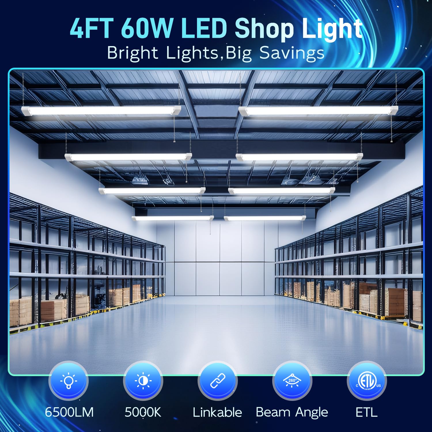 Hykolity workbench light showing 5000K daylight tone for precise tasks.