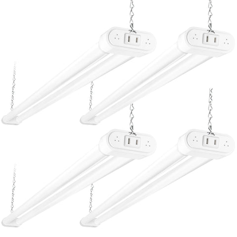 Hykolity linkable 4ft shop light assembly delivers bright, energy-efficient workspace illumination.
