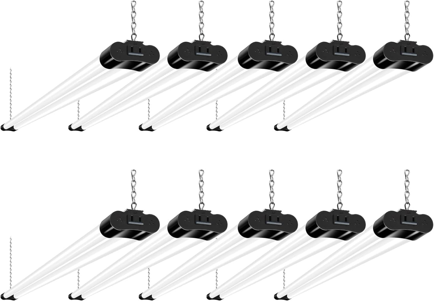 Hykolity linkable LED shop light setup for scalable garage lighting