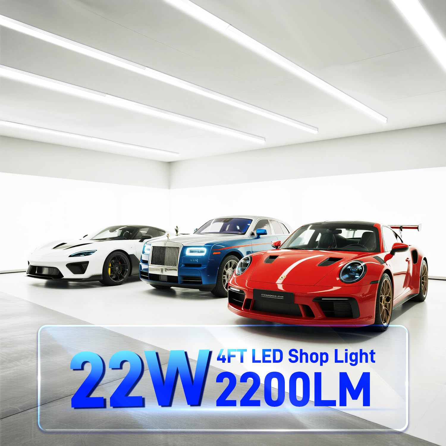 Hykolity linkable shop light connectors for seamless garage coverage
