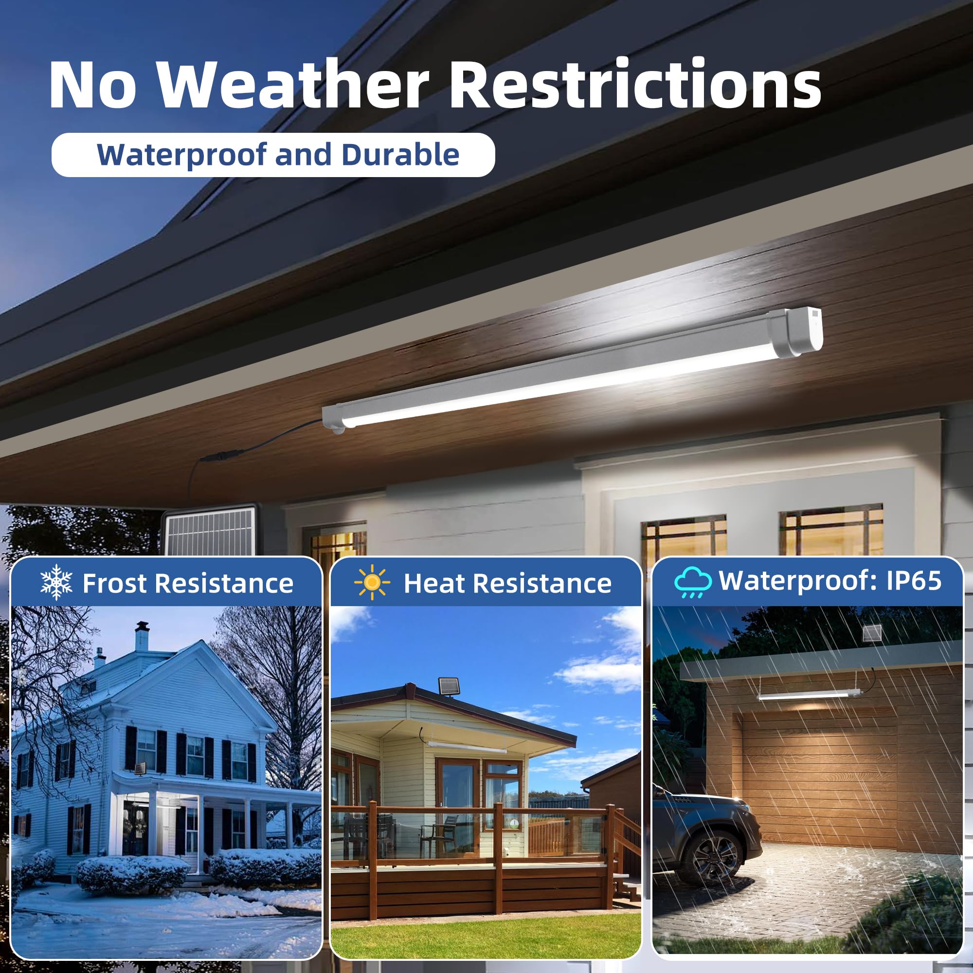 Motion sensor activates illumination up to 8 feet away for efficiency.