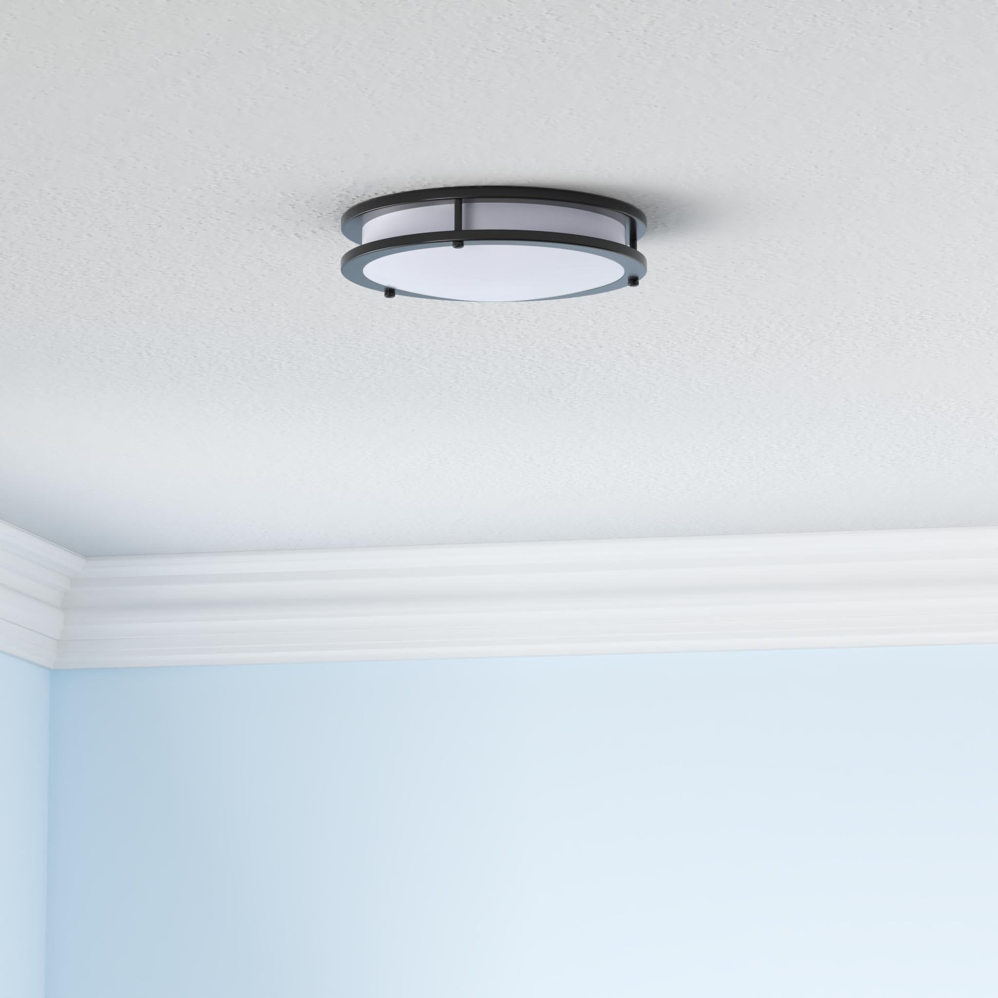 Hykolity oil rubbed bronze ceiling light dimmable; elegant accent for contemporary spaces.