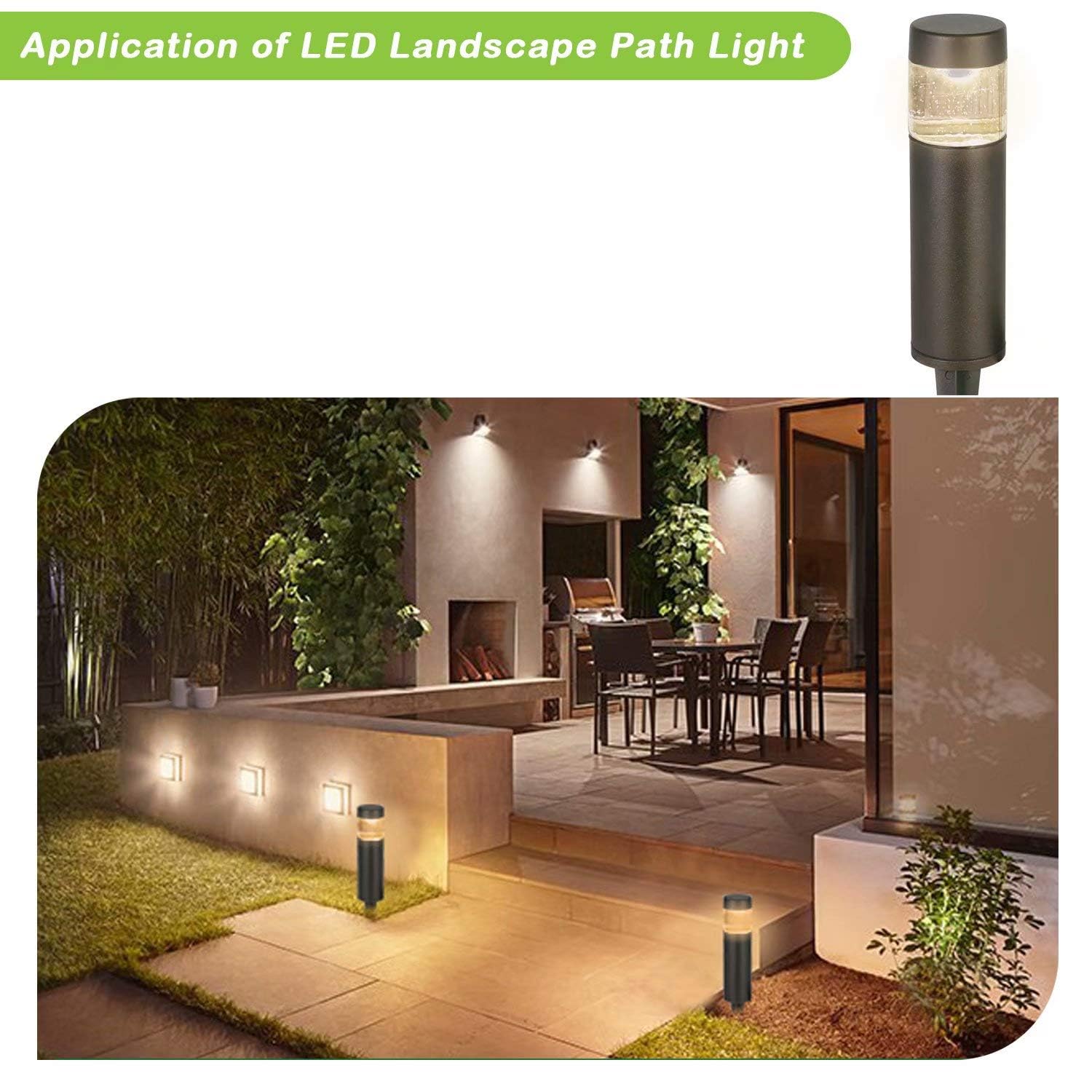 Hykolity six-pack outdoor path lights to brighten larger walkways