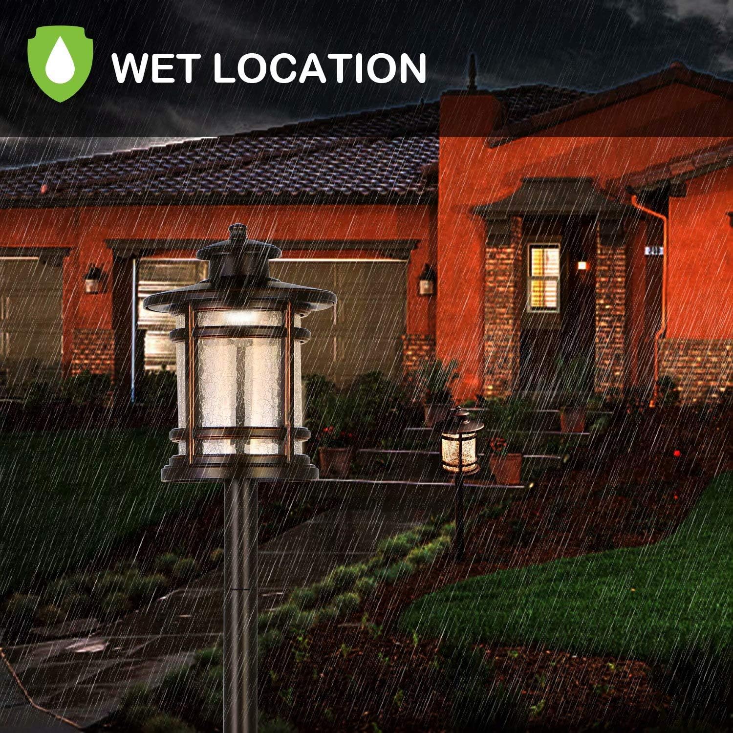 Hykolity pathway lighting demonstrates soft, diffused illumination for steps.