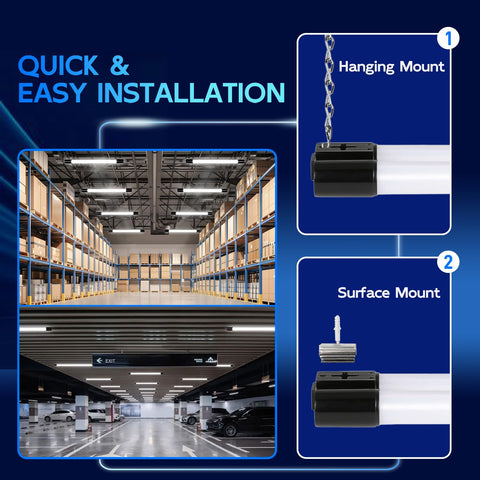 Hykolity plug-and-play LED shop light with 59-inch cord.