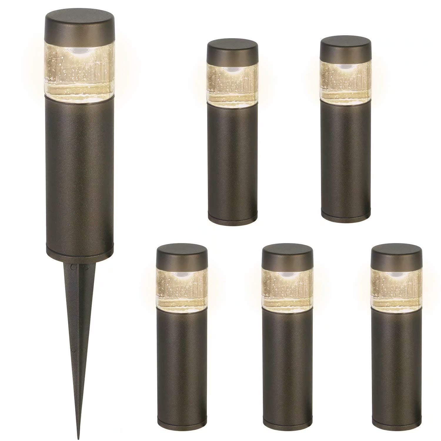Hykolity round bollard light with 3W LED for subtle pathway illumination