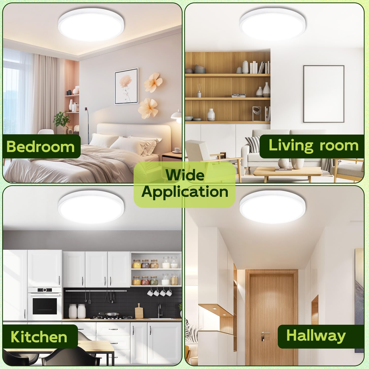 Hykolity round panel provides soft ambient light for modern rooms