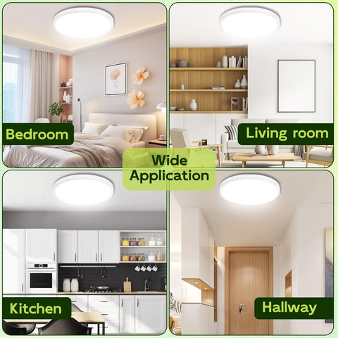 Hykolity round panel provides soft ambient light for modern rooms