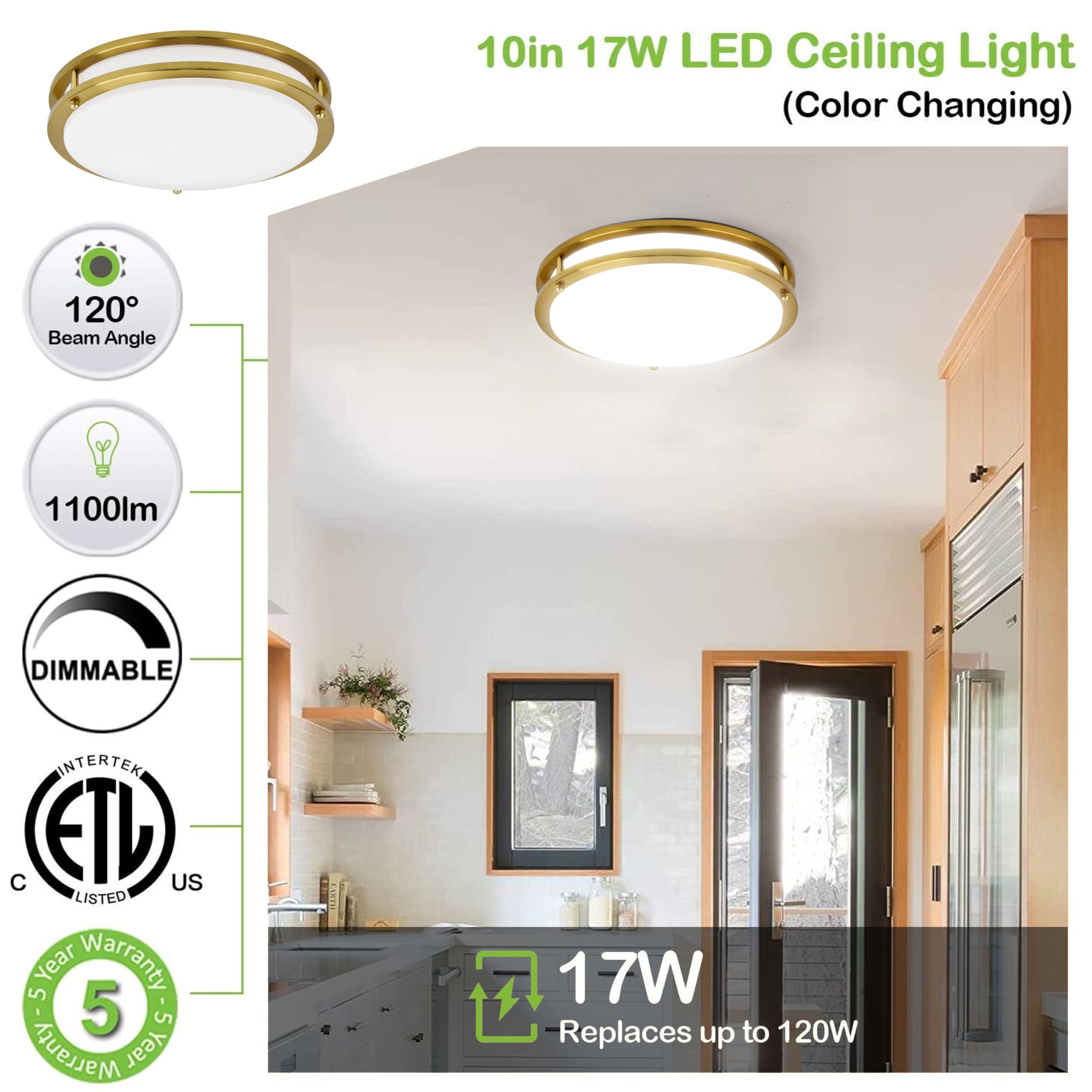 hykolity Saturn 10 inch ceiling light blends with modern interiors