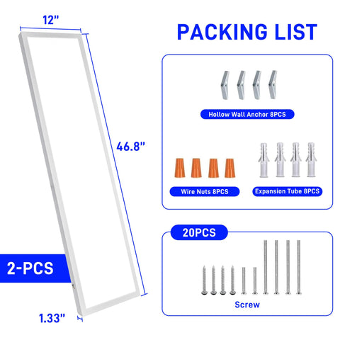 Hykolity ultra-slim panel with 1-inch profile in ceiling