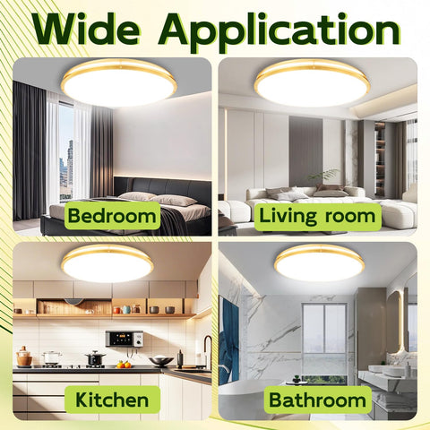 Hykolity ceiling light with white diffuser for even light distribution.