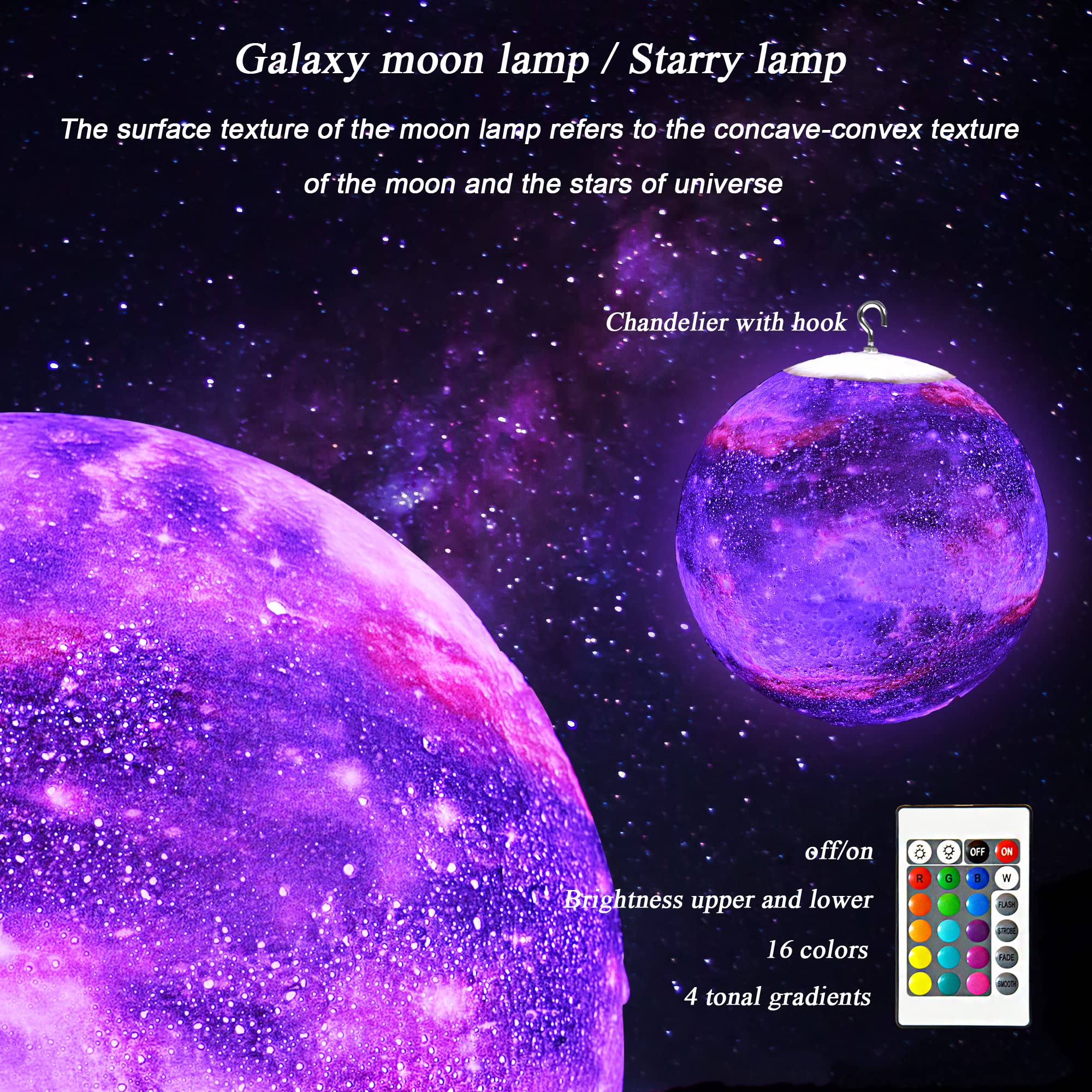 HYODREAM galaxy moon surface texture creates a magical ambiance in any room