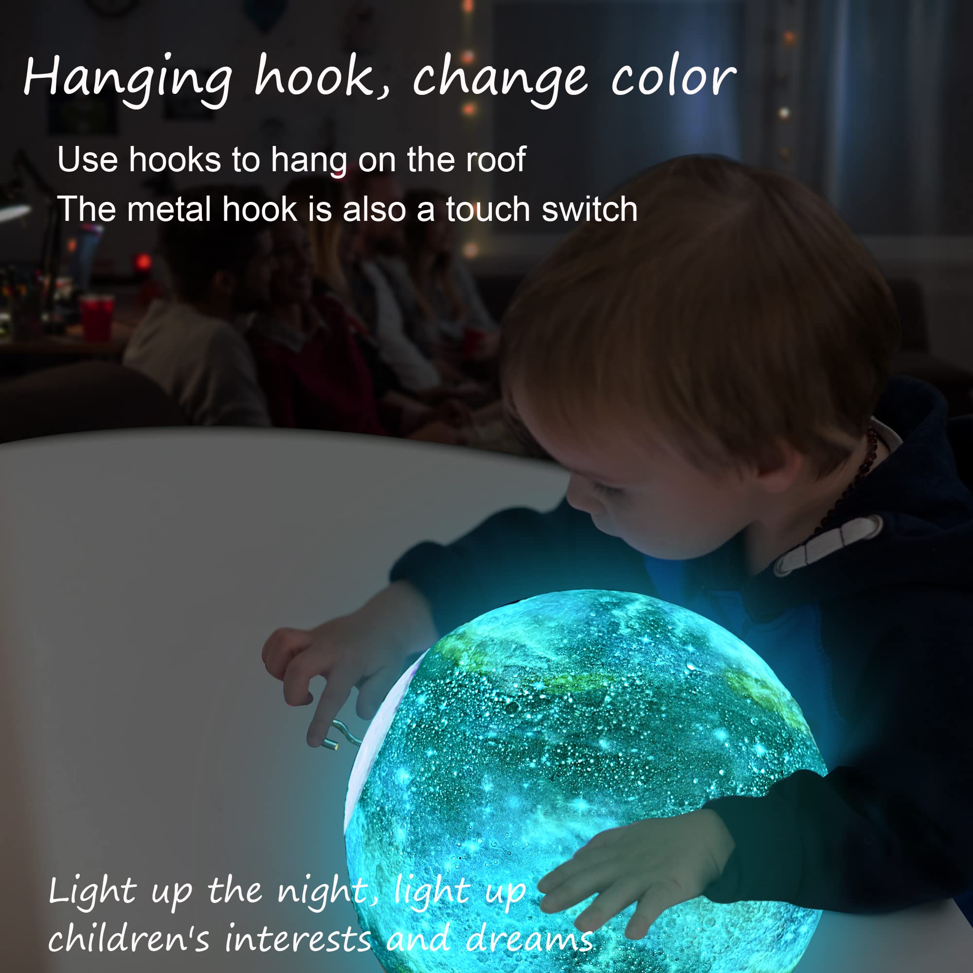HYODREAM hanging moon decor lamp adds versatile space decoration