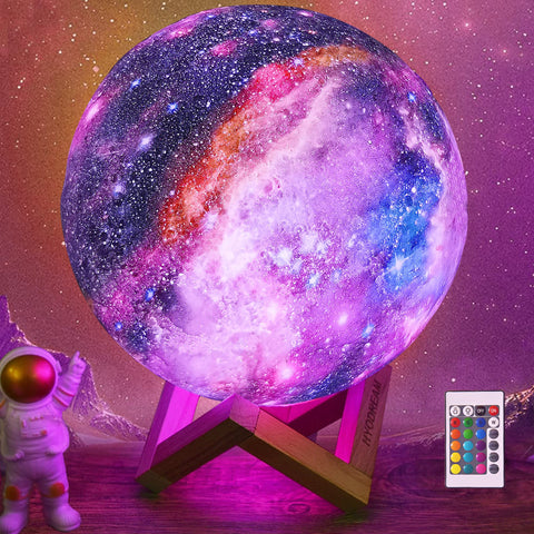 HYODREAM moon lamp 7-9 inch large displays a starry surface for cozy evenings