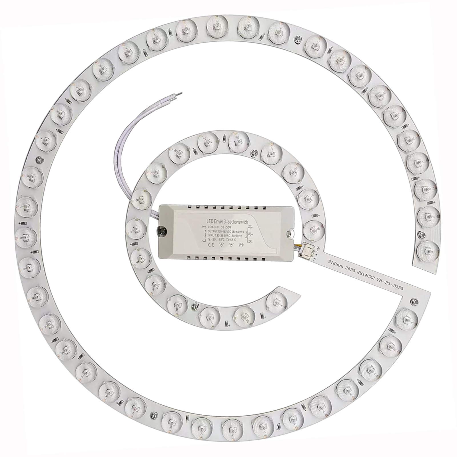 Hyoquilex 45W LED engine panel installed for ceiling fan retrofit delivers bright, efficient lighting.