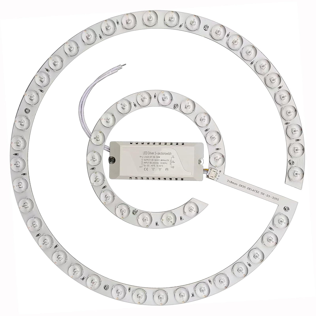 Hyoquilex 45W LED engine panel installed for ceiling fan retrofit delivers bright, efficient lighting.