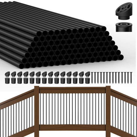 Hypergiant 105-pack 26-inch aluminum balusters for fast railing installation