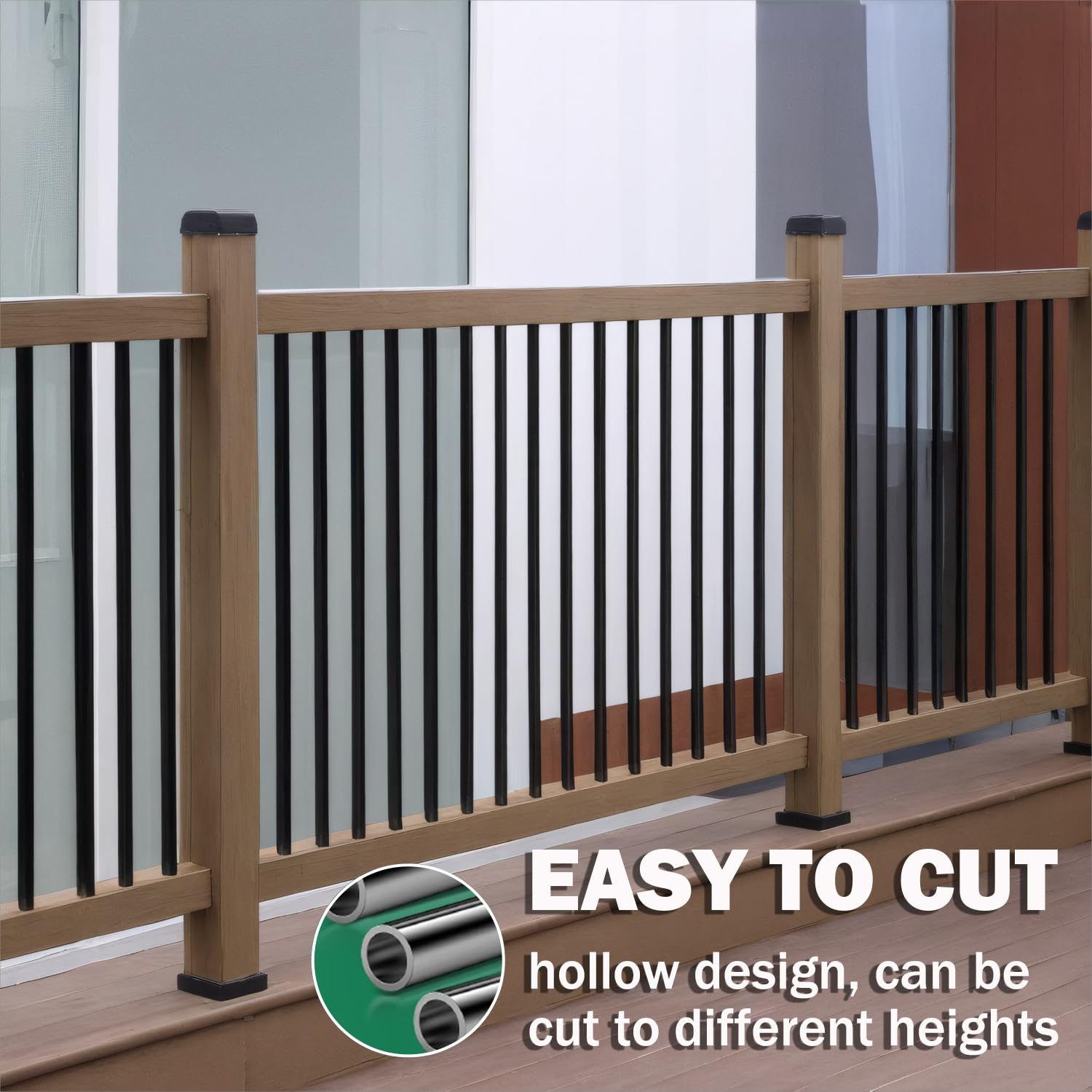 Hypergiant anti-rust painted aluminum balusters for durability