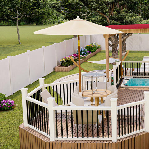Hypergiant versatile deck railing components for multiple spaces