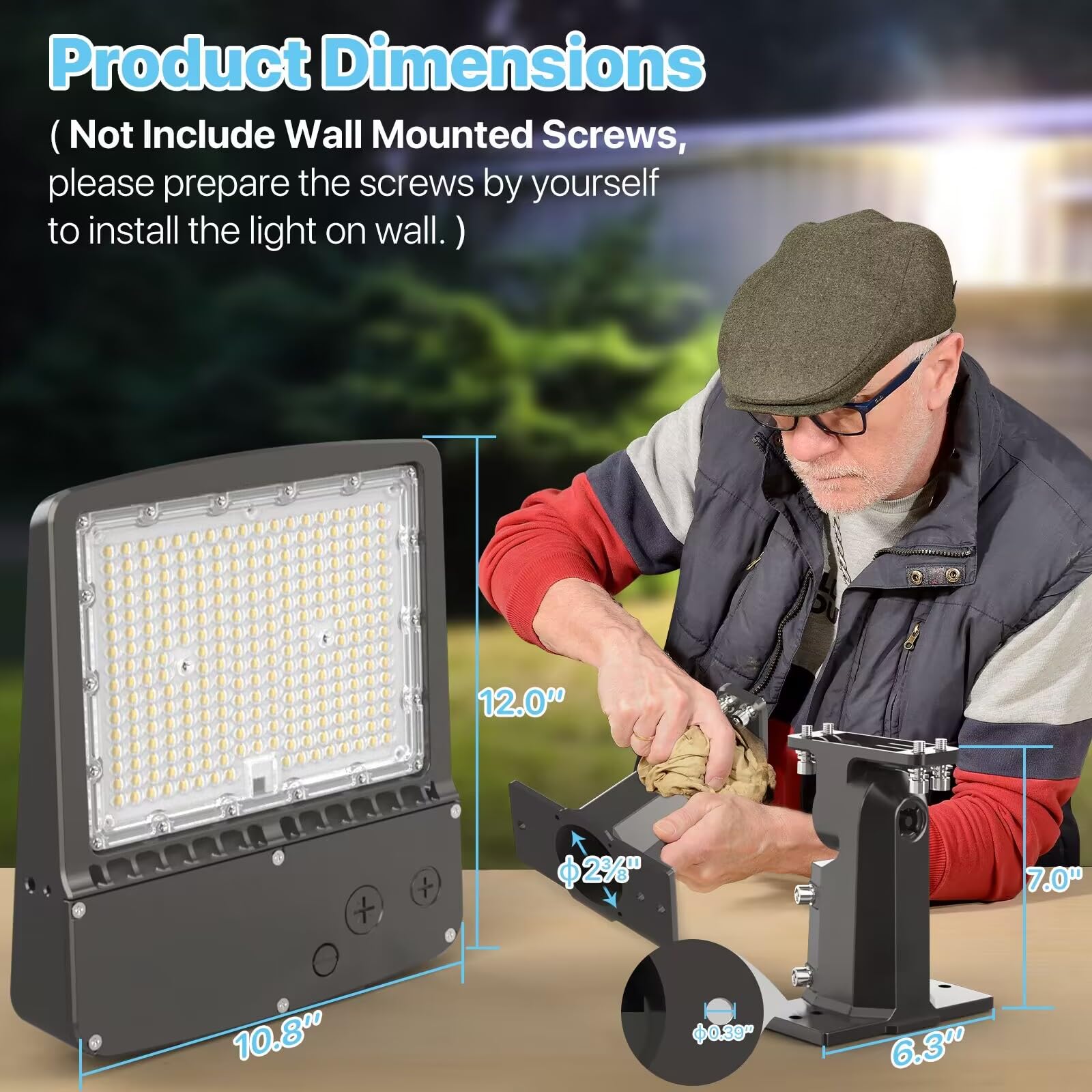 HYPERLITE IP65 die-cast housing withstands rain and dust.