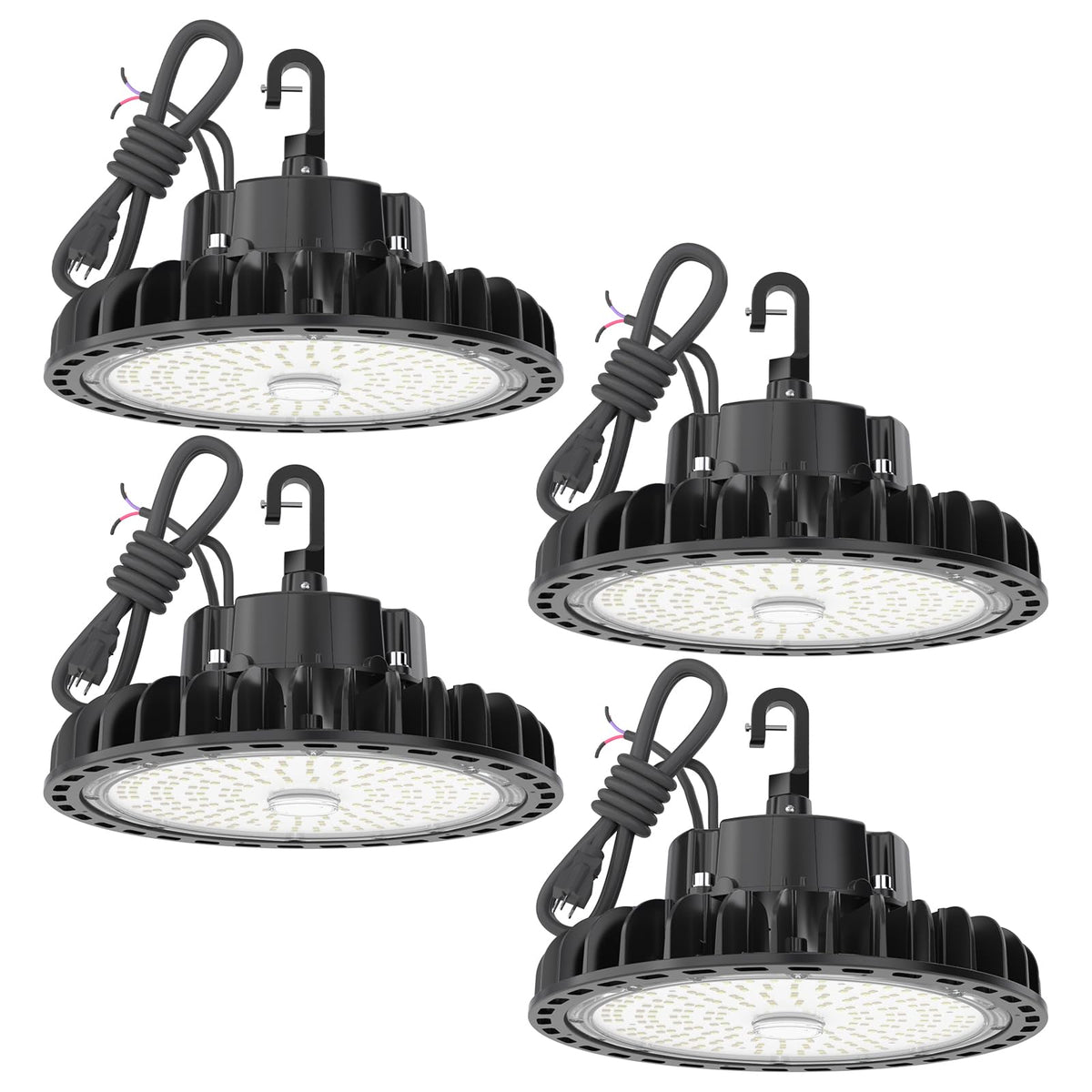 Hyperlite 4Pack LED UFO High Bay Light delivers broad workspace illumination