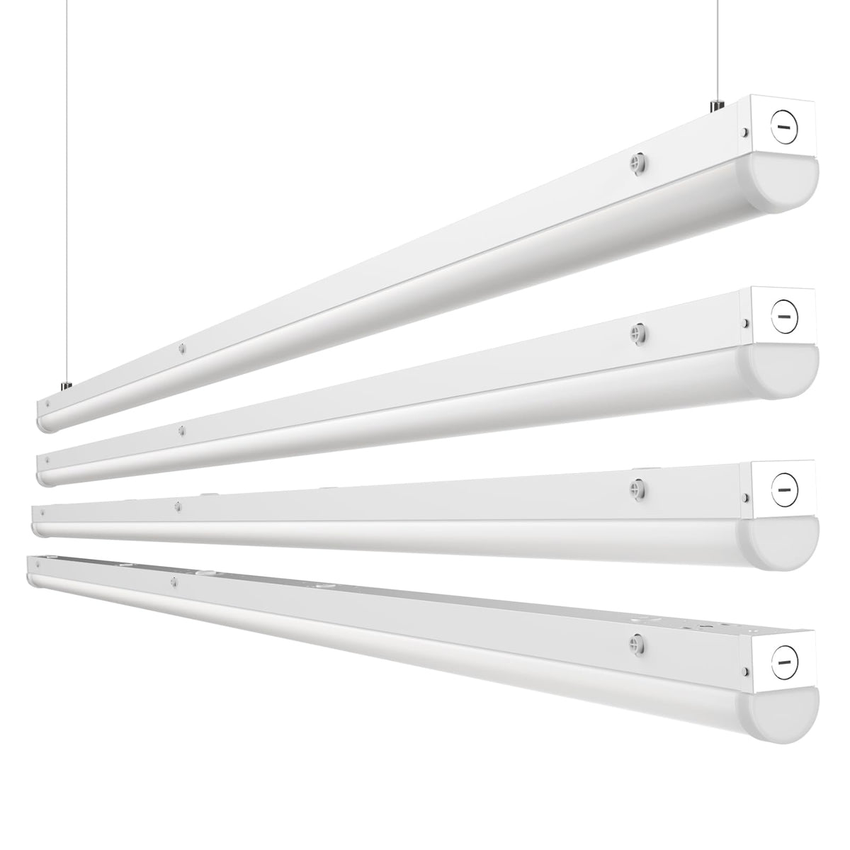 Hyperlite 8ft LED strip light with easy assembly for quick garage setup and bright coverage.