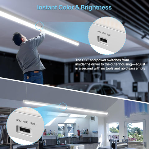 Hyperlite flicker-free operation with 1-10V dimming for eye comfort.