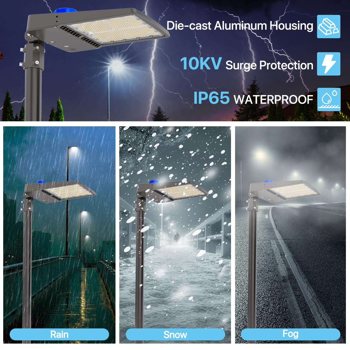 HYPERLITE dusk-to-dawn sensor supports automatic outdoor lighting.
