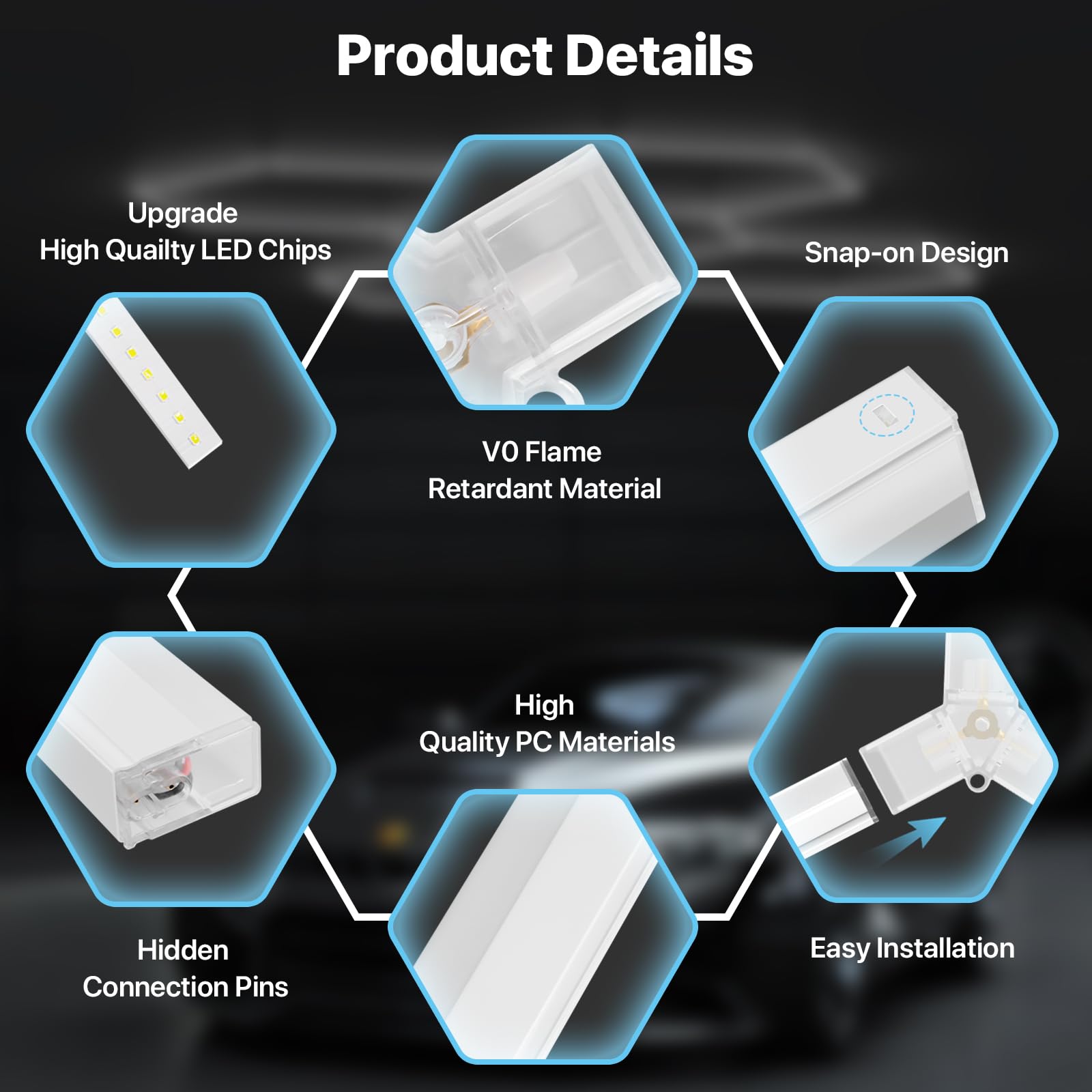 Hyperlite Gen 2 hexagon ceiling-mount enables clean, wire-free installation.