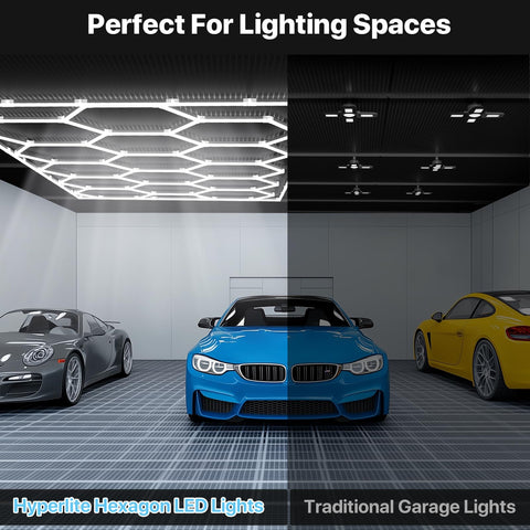 HYPERLITE Gen 2 hexagon light grid assembly highlights modular DIY upgrade.