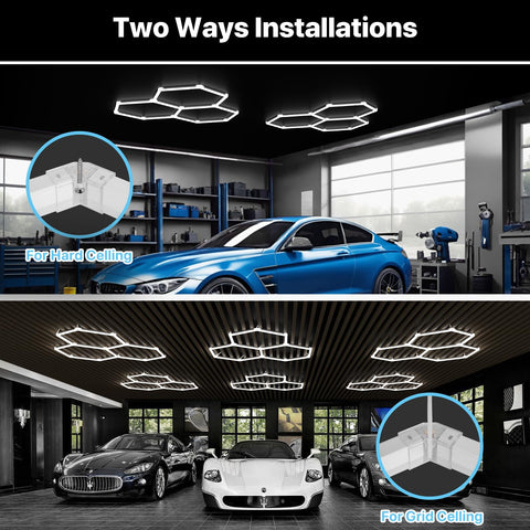 Easy install with two accessories for wall or grid ceiling mounting