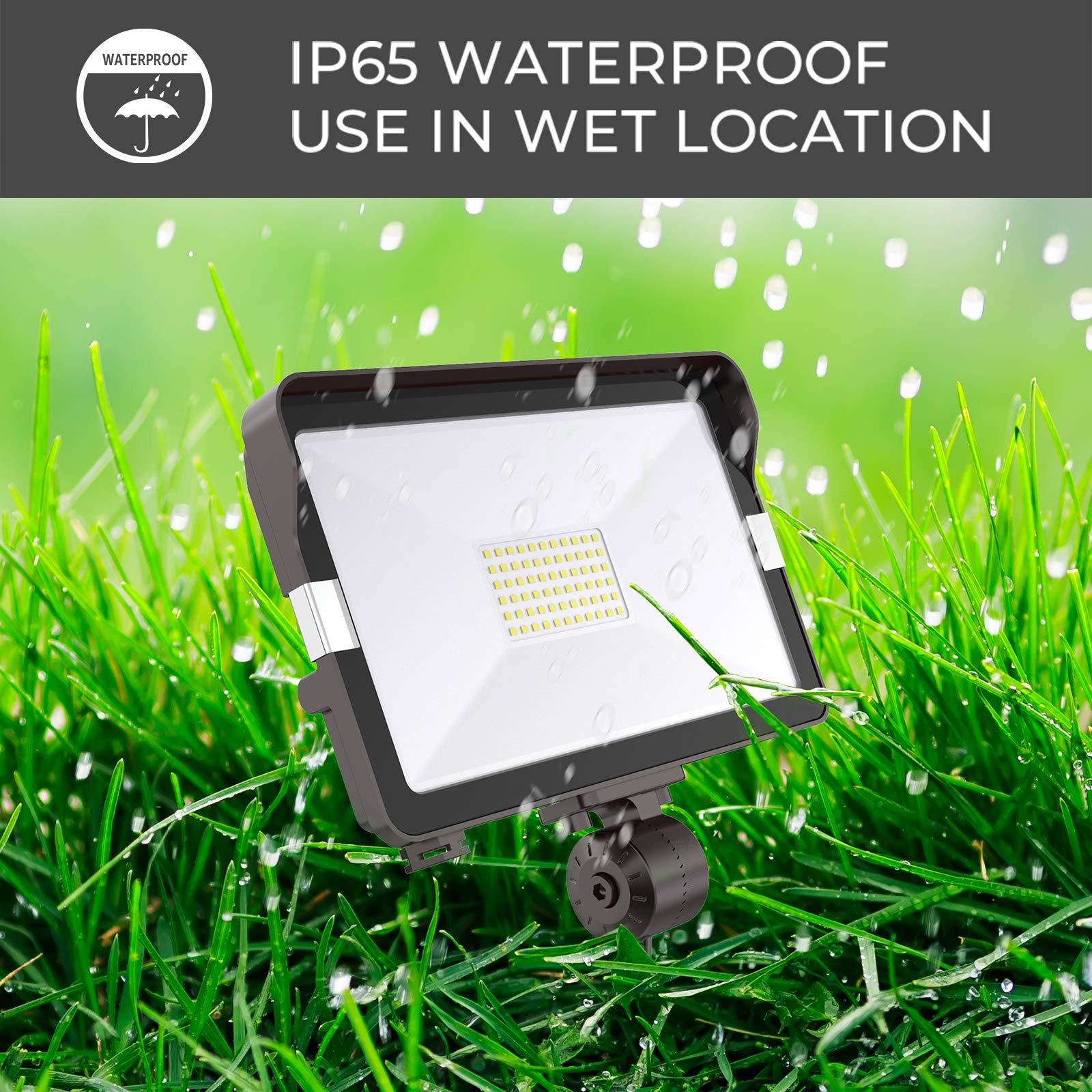 Hyperlite IP65 waterproof flood light supports indoor and outdoor applications.