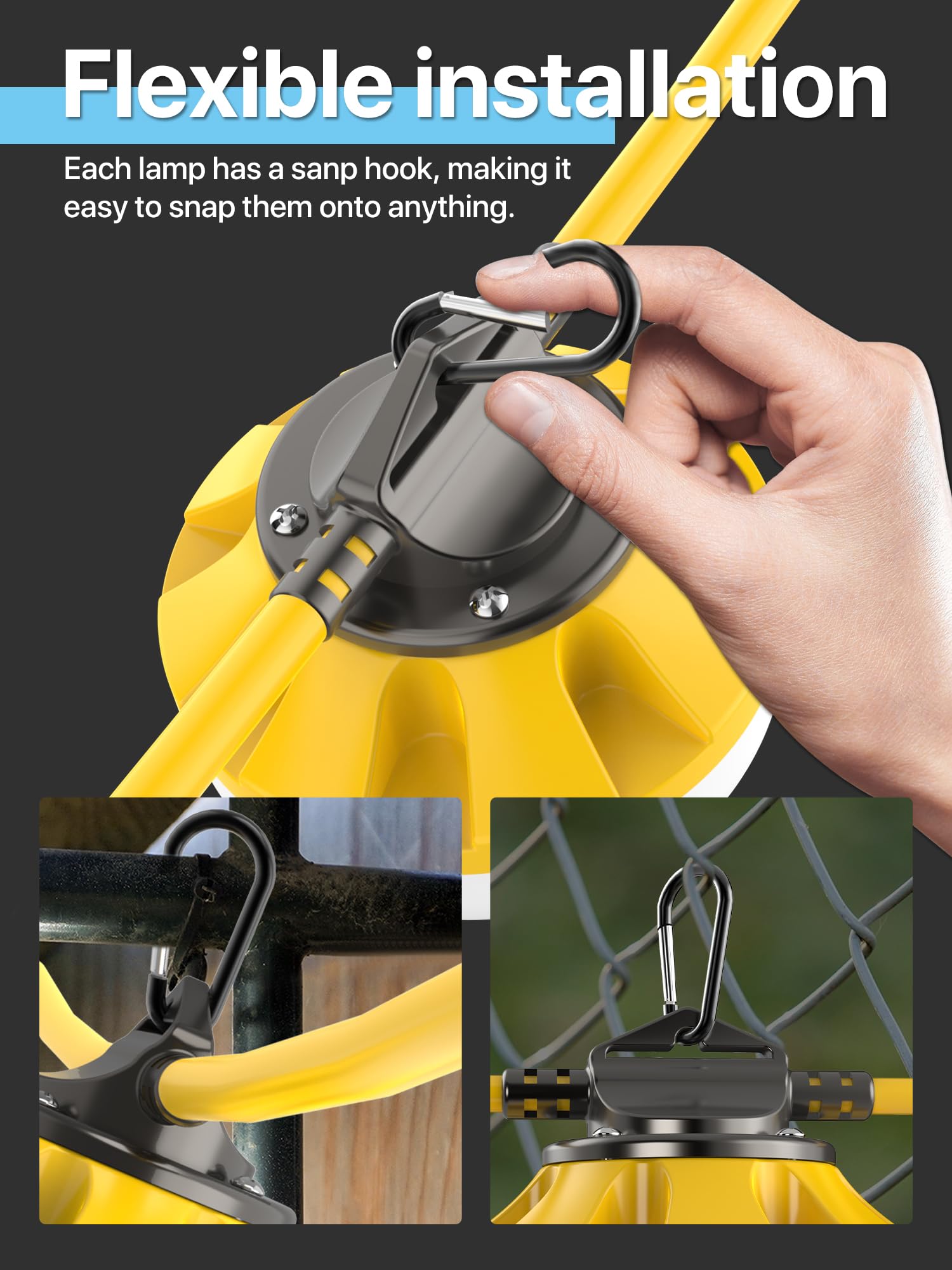 HYPERLITE IP65 waterproof rating protects lights in wet or dusty environments