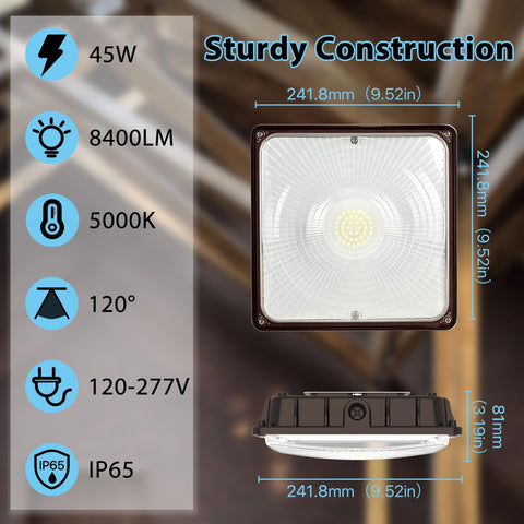 HyperLITE 6300lm daylight emission for clear outdoor lighting.