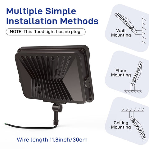 HyperLite flood light with trunnion mount for flexible installation